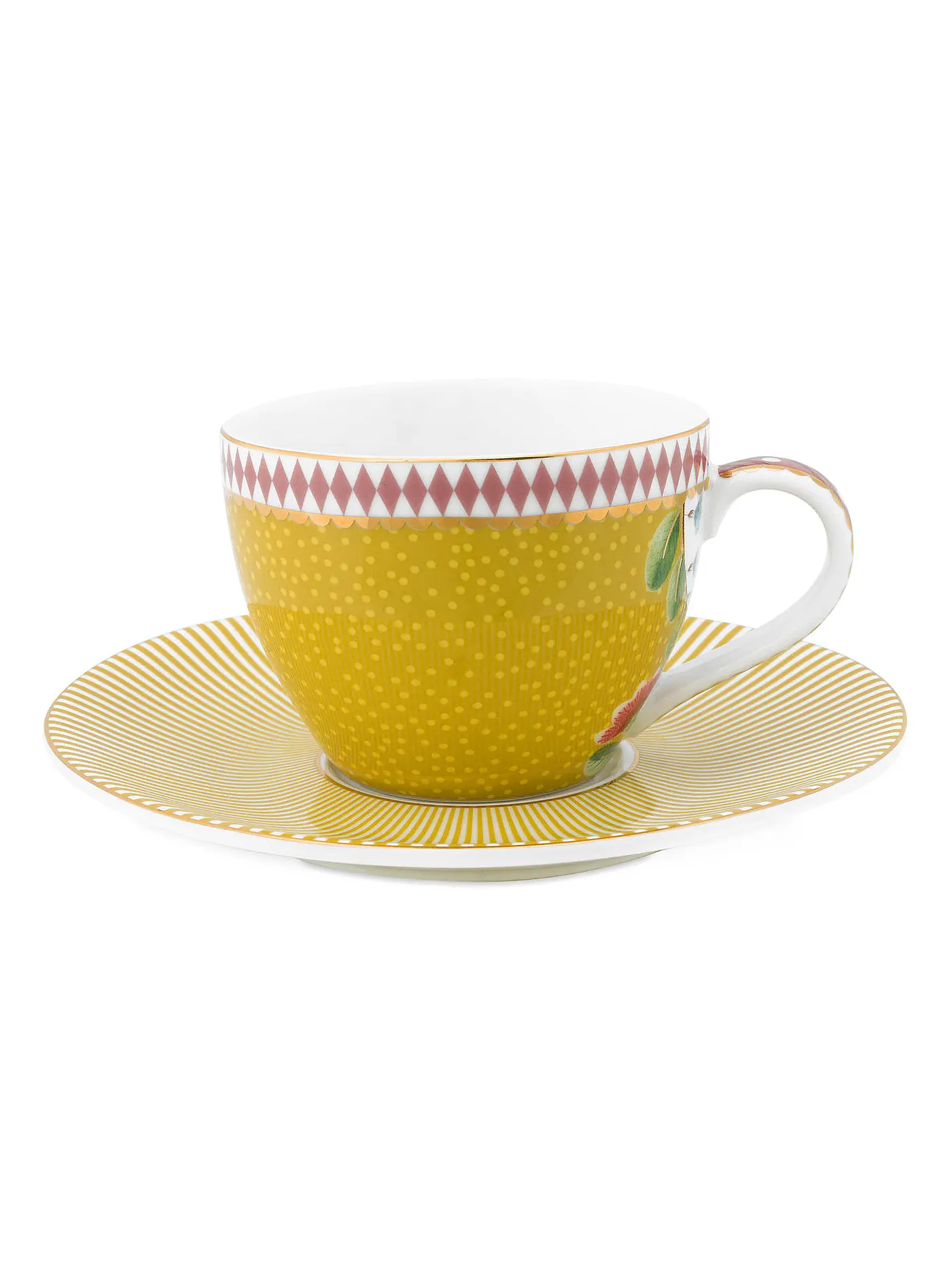 PIP STUDIO | Espressotasse mit Untertasse Set 2er LA MAJORELLE 120ml Gelb | 